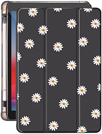 LuGeKe Papatya Çiçekleri iPad kılıfı Pro 11 inç 2021 kalemlik, Katlanabilir Koruyucu Kılıf Kapak Desteği Otomatik