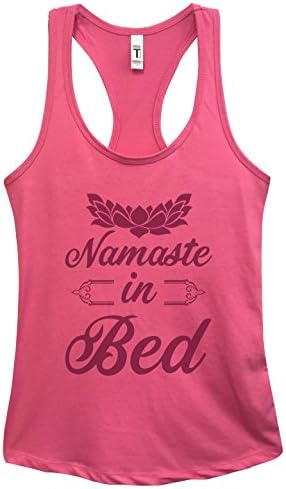 Komik Kadın Yoga Egzersiz Tankı Üstleri - Yatakta Namaste Royaltee Butik Gömlek