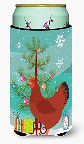 Caroline's Treasures BB9210TBC New Hampshire Kırmızı Tavuk Noel Uzun Boy Hugger, Deniz mavisi, Can Soğutucu Kol Hugger