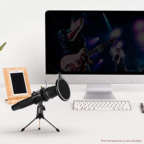 WSSBK Mini Masaüstü Mikrofon Standı + Şok Dağı Mikrofon Tutucu + Pop filtre kiti Stüdyo Kayıt için Çevrimiçi Sohbet