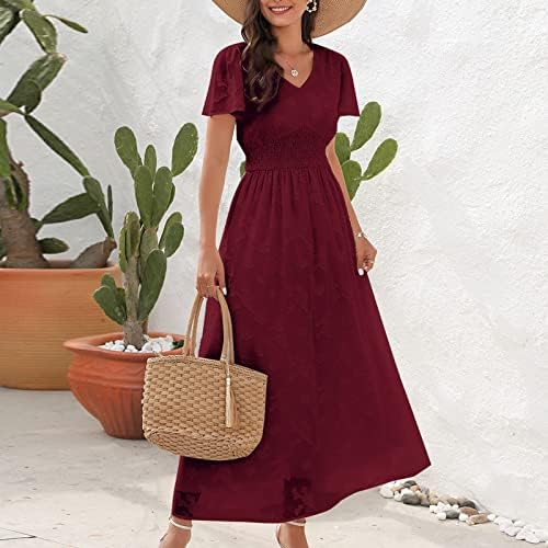 Fragarn Seyahat Kıyafetleri Kadınlar için, kadın Moda Bohem Beach Resort Bir Omuz Puf Kollu Elbise