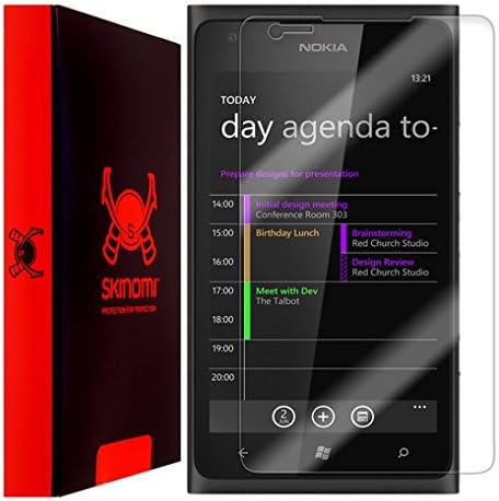 Skinomi ekran koruyucu Nokia Lumia 900 ile uyumlu TechSkin TPU Anti-kabarcık HD Film temizleyin