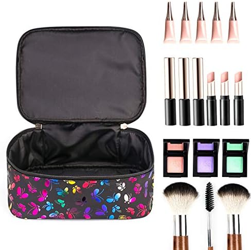 WONSAMAM 3 Paket Kelebek makyaj çanta düzenleyici Seyahat Kozmetik Çantaları Küçük Büyük Makyaj Çantası Kadınlar ve
