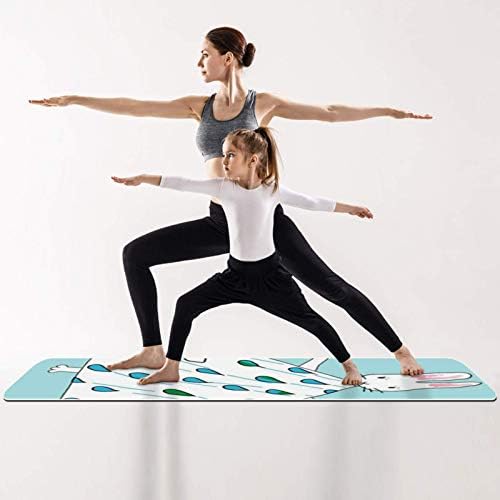 Unicey Yağmurluk Tavşan Desen Kalın Kaymaz Egzersiz ve Fitness 1/4 Yoga mat Yoga Pilates ve Zemin Fitness Egzersiz