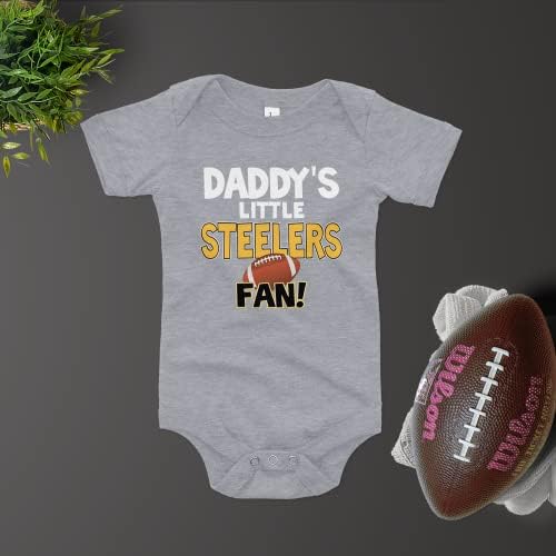 NanyCrafts Bebeğin babasının Küçük Steelers Fan Bodysuit, Bebek Steelers Fan