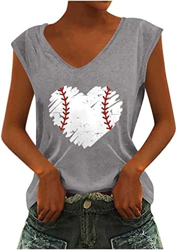 Kadın Rahat Kap Kollu T Shirt Yaz V Boyun Kalp grafikli tişört Yaz Kısa Kollu Gevşek Üst