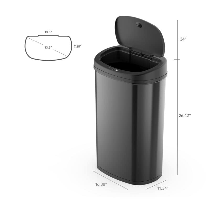 WENLII Hareket Sensörü Mutfak Çöp Tenekesi Paslanmaz Çelik Çöp Kutuları (Renk: D, Boyut: 1)
