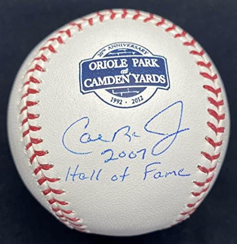 Cal Ripken Jr. 2007 Onur Listesi İmzalı Camden Yards 20. Logo Beyzbol JSA İmzalı Beyzbol Topları