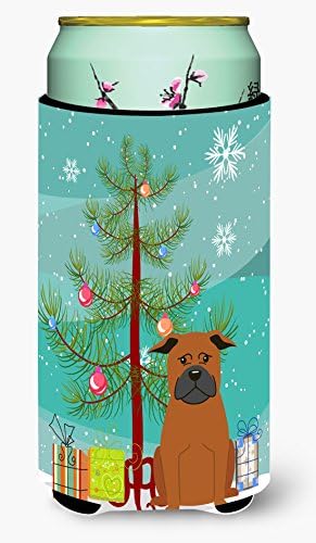 Caroline'ın Hazineleri BB4236TBC Merry Christmas Ağacı Çin Chongqing Köpek Uzun Boy Hugger, Can Soğutucu Kol Hugger