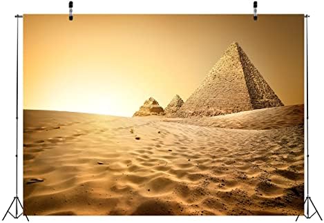 BELECO 10x8ft Kumaş Antik Mısır Piramitleri Zemin Fotoğrafçılık için Çöl Piramit Sahne Antik Uygarlık Mısır Zemin