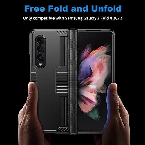 samsung Galaxy Z Fold 3 için Kılıf: [Menteşe Koruması] [Kablosuz Şarj], Sert PC Geri Kaymaz Darbeye Dayanıklı Yumuşak