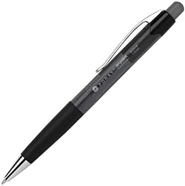Office Depot Soft-Grip Geri Çekilebilir Tükenmez Kalemler, Orta Nokta, 1,0 mm, Siyah Namlu, Siyah Mürekkep, 12'li