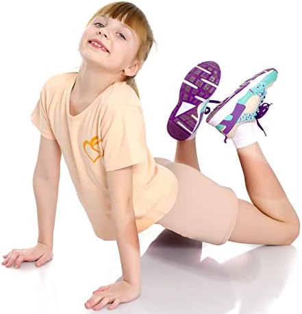 Boyıee 8 Paket Kızlar Dans Şort bisiklet şortları Jimnastik Yoga Şort Güvenlik Aktif Altında Elbise Şort