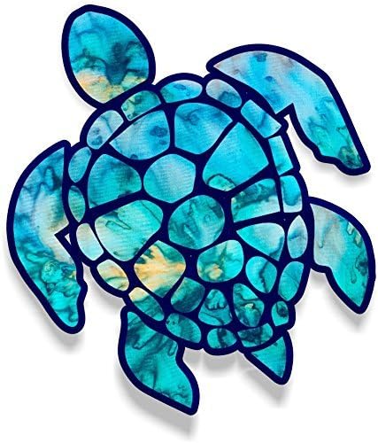 Deniz Kaplumbağası Vinil tampon çıkartması Çıkartması (Mavi Rüya) 5
