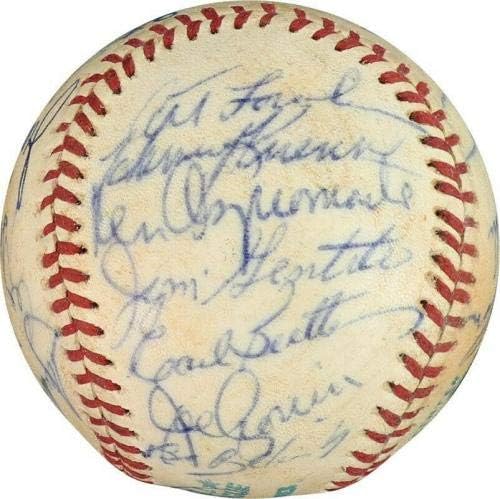 Joe Dimaggio 1976 Eski Zamanlayıcılar Çok İmzalı Oyun Kullanılmış Amerikan Beyzbol Ligi PSA-MLB Oyunu Kullanılmış