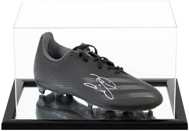 Brian Laudrup İmzalı Futbol Ayakkabısı-Adidas, Siyah-Akrilik Vitrinde - İmzalı Futbol Topları