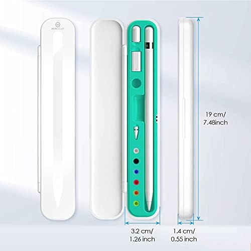 Apple Pencil 1. ve 2. Nesil ve Aksesuarlarla Uyumlu WixGear Taşıma Kalem Kutusu-İpuçları için Tutuculu Beyaz