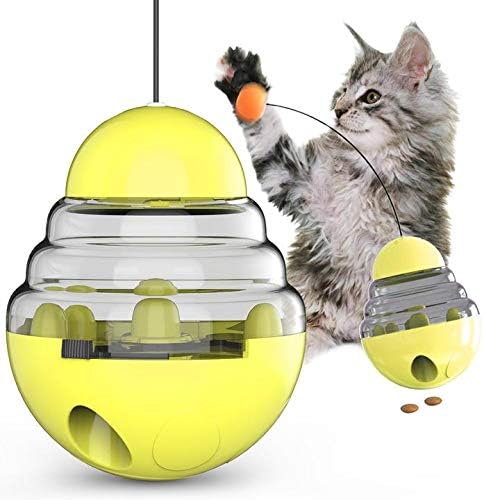Amyfaner Kedi Yavaş Besleyici Topu, Evcil Hayvan Eğitim Malzemeleri, Kaçak Gıda Topu Oyuncakları, Tumbler Oyuncak