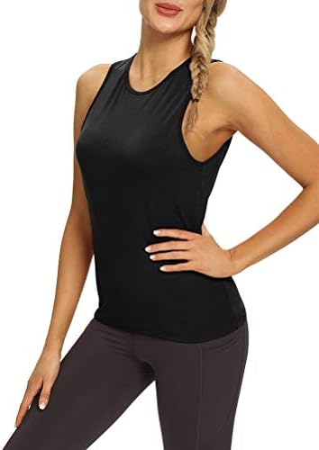 Kadınlar için Mıppo Egzersiz Üstleri Aç Geri Yoga Gömlek Tankı Üstleri Atletik Üstleri Spor Salonu egzersiz kıyafetleri