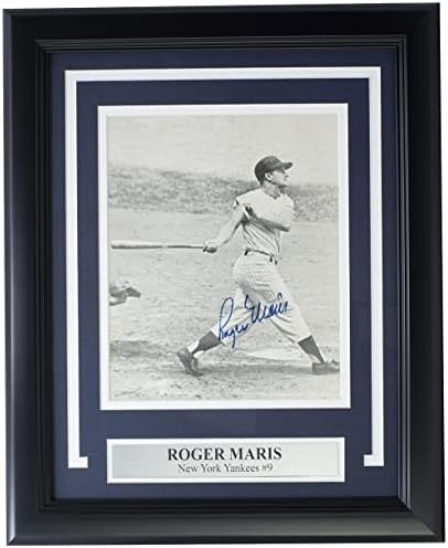 Roger Maris İmzalı Çerçeveli 8x10 Fotoğraf JSA LOA BB37539 - İmzalı MLB Fotoğrafları