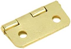 Quluxe 50 Adet Mini Menteşeler, 0.7 Antika Klasik Demir Butt Menteşeler Kapı Mobilya Dolap Kutusu Kasa Vidalı-Altın