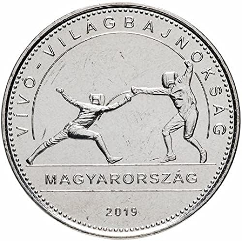 Macaristan 2019 Budapeşte Dünya Eskrim Şampiyonası 50 Fulin Anıt CoinCoin Koleksiyonu hatıra parası