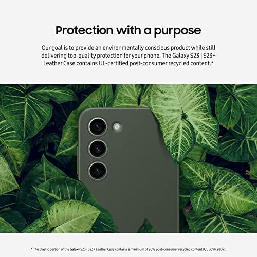 SAMSUNG Galaxy S23 + Plus Deri Telefon Kılıfı, Ön ve Arka Korumalı Premium Koruyucu Kapak, Yumuşak Tutuş, ABD Versiyonu,