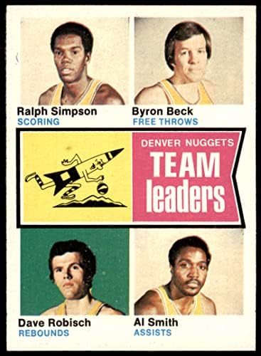 1974 Topps 222 Külçe Liderleri Al Smith / Dave Robisch / Byron Beck / Ralph Simpson Denver Külçeleri (Basketbol