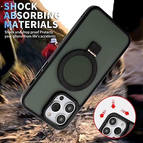ZIYE Manyetik iphone için kılıf 14 Pro Max Kılıf Magsafe İle Uyumlu Kickstand telefon tutucu Halka Manyetik Kılıf