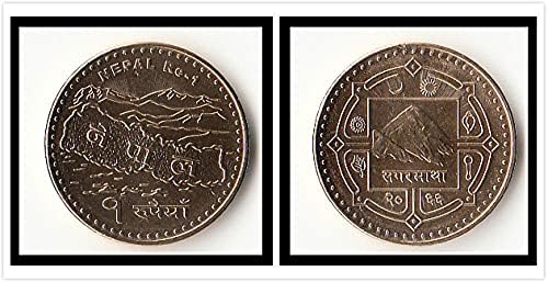Asya Nepal 1 Rupisi Rastgele Yabancı Paralar Sikke Koleksiyonu