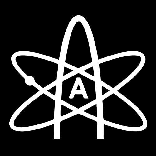 EvolveFİSH Ateist Atom Hava Koşullarına Dayanıklı Vinil Çıkartma- [Beyaz] [5]