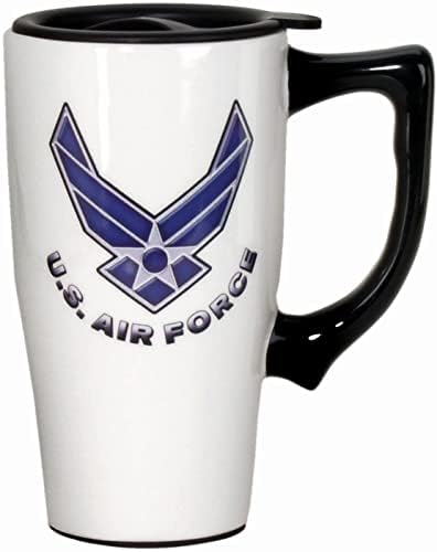Kaşık-Seramik Seyahat Kupaları-Hava Kuvvetleri Kupası-Sıcak veya Soğuk içecekler-Kahve Severler için Hediye