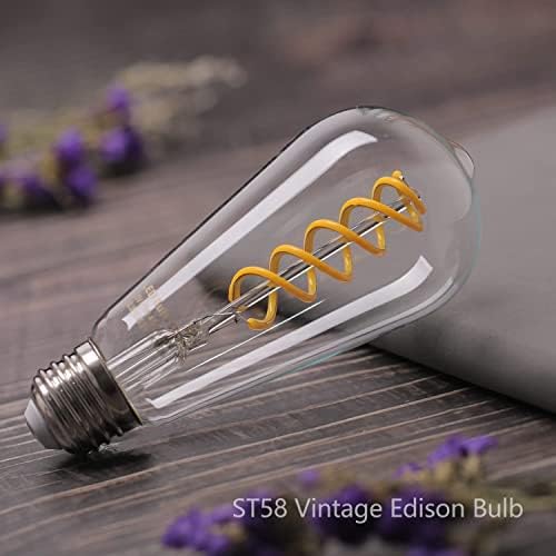 BORT 4.5 W Vintage LED Edison Ampuller, ST58 / ST19, Sıcak Beyaz 2700 K, antik LED Filament Ampuller, kısılabilir,