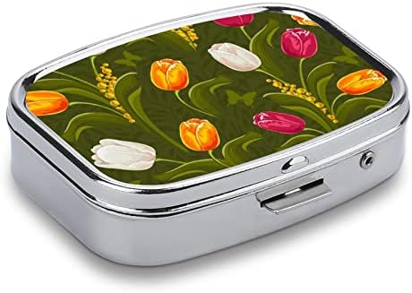 Hap Kutusu çiçekler Kare Şeklinde İlaç tablet kılıfı Taşınabilir Pillbox Vitamin Konteyner Organizatör Hap Tutucu