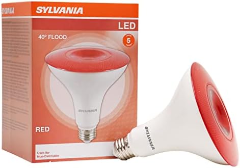 Sylvania LED Flood PAR38 Sarı Böcek Ampulü, Verimli 9W, Kısılabilir Değil, 5 Yıl, E26 Orta Taban-1 Paket (40822)