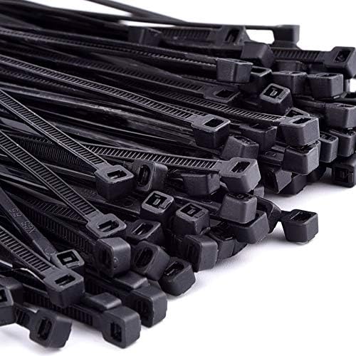 GFORTUN 400 adet Siyah Naylon Kendinden Kilitli Ağır Hizmet Tipi Standart Kablo Zip Bağları 4, 6, 8 10 Sapanlar Tel