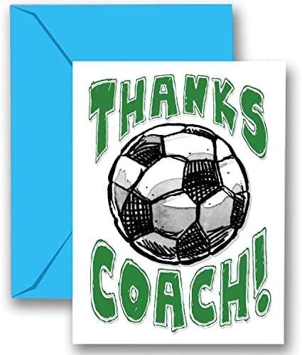 Güçlü 3'lü Paket Oyna Teşekkürler Futbol Koçu Harikasın (Yeşil, 5x7) Tebrik Kartları Spor Mevsimleri Takım Ziyafet