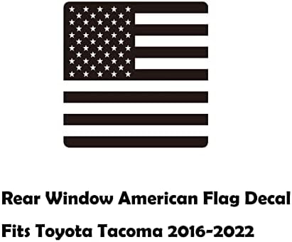 Zxıaochun Arka Orta Pencere Amerikan Bayrağı Çıkartması Toyota Tacoma -2023 için Arka Merkezi Sürgülü pencere