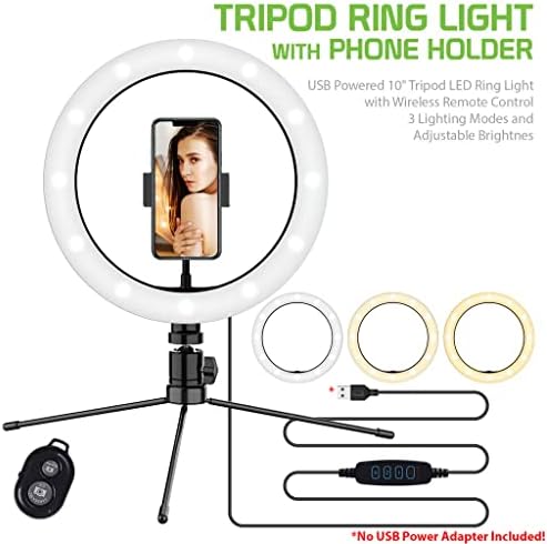 Parlak Selfie Halkası Üç renkli ışık Vertu Takımyıldızınızla uyumlu Değerli 10 inç Canlı Akış/Makyaj/YouTube/TikTok/Video/Çekim