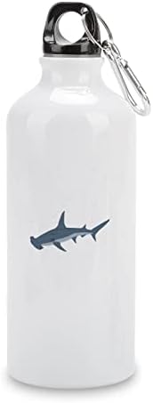 Amerikan Bayrağı Çekiç Köpekbalığı Spor Su Şişeleri Vakum Yalıtımlı Alüminyum Kapaklı Yeniden Kullanılabilir Kupa