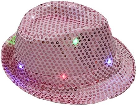 Yanıp sönen elbise ışık renkli parti fantezi şapka dans Led Up pullu Unisex beyzbol şapkası s beyzbol şapkası arkadaşlar