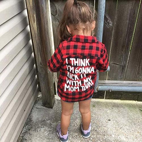 Toddler Bebek Kız Ekose Gömlek Camo Ceket Kaban Dış Giyim Güz Kıyafet Giysileri
