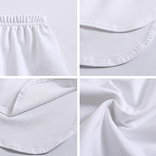 IIUS T Shirt Genişletici Kadınlar için Katmanlı Sahte Üst Alt Süpürme Dantel Trim Yarım Uzunluk Mini Etek Bluz Genişletici