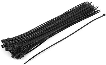 X-DREE Naylon Kendinden Kilitli Ağ kablo bağı Tel Bağlantı Elemanı 300mm x 4mm 60 adet Siyah (Fascetta fermacavi naylon