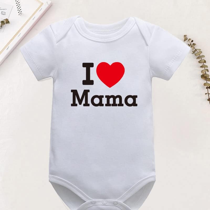 EULLA Anneler Günü Bebek Kız Erkek Kıyafet Yeni Anne Hediyeler anneler Günü Bebek Onesie Kısa Kollu Kıyafet %100 %