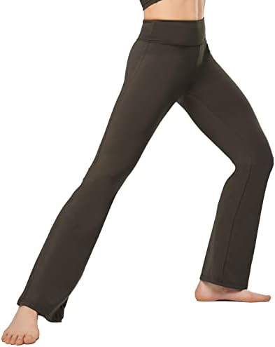 HomyComy kadın Flare Yoga Pantolon Yüksek Belli egzersiz pantolonları Kadınlar için Rahat Bootcut Tayt
