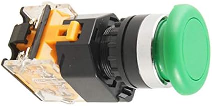 Aexit AC 380V Anahtarları 10A Yeşil İşareti Mantar Anlık basmalı düğme anahtarı 22mm 7/8 1 NO Buton Anahtarları 1
