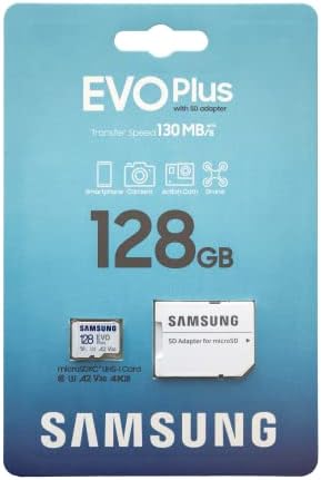 Samsung 128GB Evo+ Plus Sınıf 10 microSD Hafıza Kartı Samsung Tablet için Galaxy Tab A7 10.4 (2020), Tab Active 3
