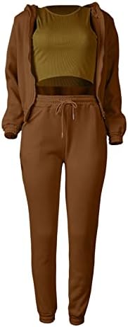 2 Parça Kıyafet Bayan Jogger Hoodie Setleri Uzun Kollu Kazak Tişörtü ve Sweatpants Salonu Setleri Rahat Egzersiz Seti