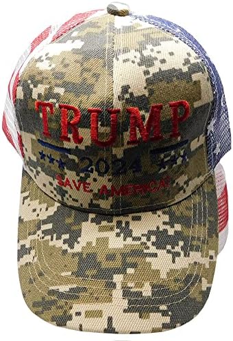 K'nin Yenilikleri Trump 2024 Amerika'yı Kurtarıyor! Ayarlanabilir işlemeli Kap Şapka
